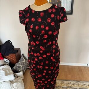 Betsy Johnson size 10 cherry midi dress